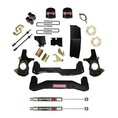 Suspension Lift Kit 14-16 Silverado/Sierra 1500 w/Shock M95 Performance Shocks 6-7 Inch Lift Incl. Knuckles Crossmembers Skid Plate Block/UBolt For Use w/Steel Knuckles Skyjacker