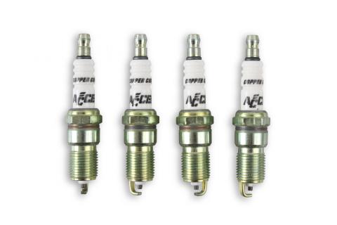Hp Copper Spark Plug 14MM Thread .708 In Reach Tapered Seat 4 Pack ACCEL
