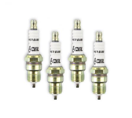 HP Copper Spark Plug Shorty 14MM Thread .460 In Reach Heat Range 6 Tapered Seat 4 Pack ACCEL