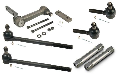 Steering Linkage Kit For 1961-1962 Impala Idler Arm Inner Tie Rods Outer Tie Rods And Billet Tie Rod Adjusters Ridetech