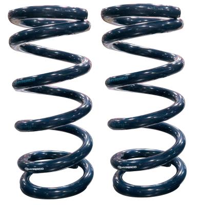 Front Coil Springs 2 Inch Lowering For 1963-1972 C10 W/ Small Block Pair Of Springs Powder Coated Blue And Spring Retainers Ridetech