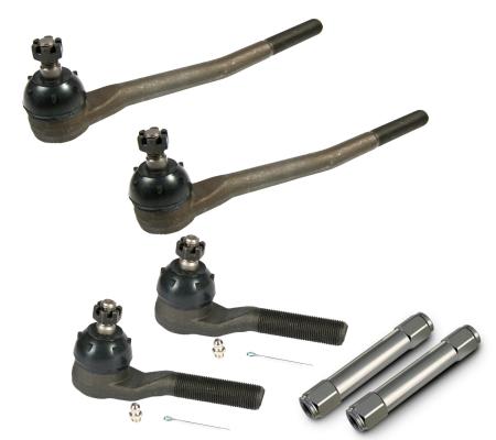 Steering Linkage Kit For 1967-1969 Mustang W/ OE Manual Steering Or Most Power Box Conversions Inner Tie Rods Outer Tie Rods And Billet Tie Rod Adjusters Ridetech