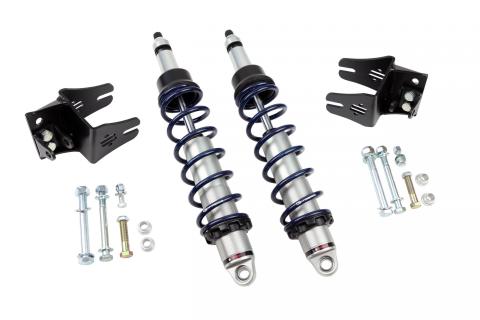 Rear HQ Coil-Overs For 1994-2004 Mustang Pair Of Rebound Adjustable Shocks Springs Spring Mounts Delrin Spring Washers And Caster/Camber Plates Ridetech