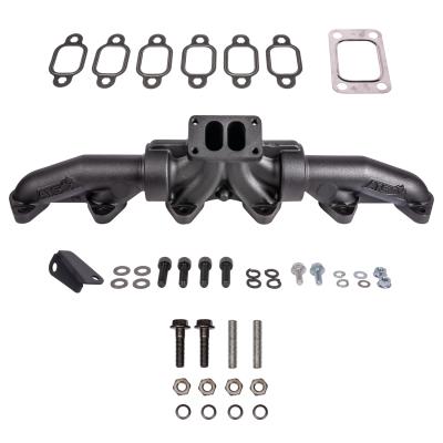 ATS Pulse Flow Exhaust Manifold Kit Fits 1994-Early 1998 5.9L 12V Cummins 3-Pc T3 With Gaskets Turbo Hardware