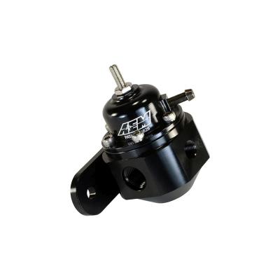 Universal Adjustable Fuel Pressure Regulator Inlet 2 x -6AN (9/16-18) Outlet -6AN Gauge Port 1/8 Inch NPT Black AEM Electronics