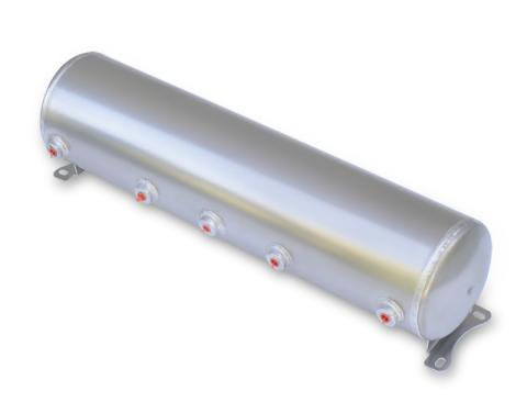 5 Gallon Aluminum Air Tank W/ Four 1/4 Inch NPT Ports And One 1/8 Inch NPT Port30 Inch Long And 7 Inch Diameter Ridetech