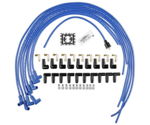 Spark Plug Wire Set Super Stock Copper Core 8MM 90 Deg. Boots Blue 4039B, Spark Plug Wires, Super Stock, Copper Core, 8Mm, Blue ACCEL
