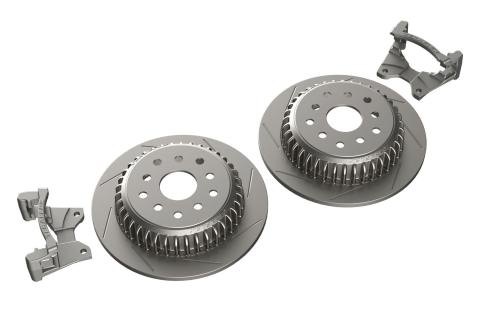 07-18 Wrangler JK Rear Performance Big Rotor Kit w/ Slotted Rotors 5x5 Inch & 5x5.5 Inch TeraFlex
