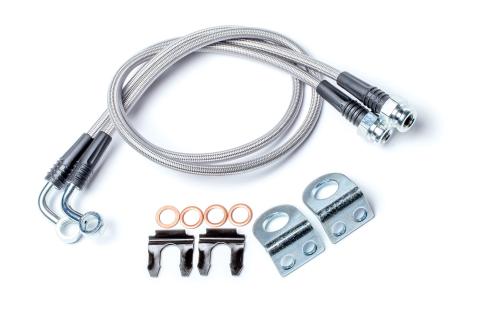 07-18 Wrangler JK 30 Inch Stainless Steel Braided Brake Line Kit Rear TeraFlex
