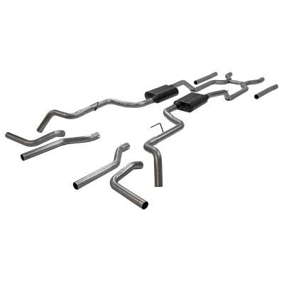 American Thunder Crossmember-Back Exhaust System Fits 1963-1966 GM C10/1000 Series V8 Truck, 2Wd Short And Long Bed, 2.5 Inch 409 Stainless Steel, Dual Exit Flowmaster