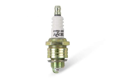 HP Copper Spark Plug Shorty 14MM Thread .375 In Reach Gasket Seat 8 Pack Of 0437S ACCEL