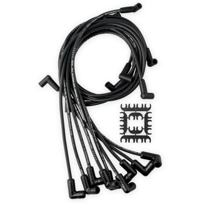 Spark Plug Wire Set Chevy Small Block- Hei 75-86 Wires Under Valve Cover Black ustom Fit Extreme Heat Black Ceramic Boot Spark Plug Wire Set ACCEL