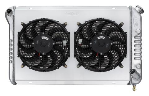 77-82 Corvette Aluminum Radiator Dual 12 Inch Fan Kit Cold Case Radiators