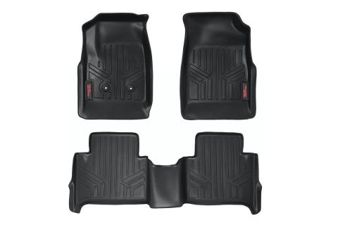 Heavy Duty Floor Mats Front/Rear-15-22 Chevy Colorado/GMC Canyon Crew Cab Rough Country