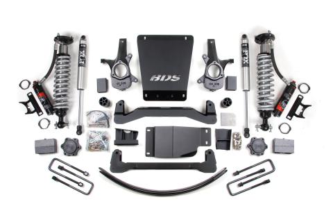 2007-2013 GM 1500 4wd 6" Suspension Lift Kit 5.5 Inch Rear Block/AAL 2.5 PES C/O Front  2.5 PES P/B Rear BDS Suspension
