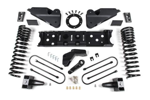 19-24 RAM 3500 5.5 Inch Radius Arm Bracket 5 Inch Rear Block Without Overload Gas 6-Bolt T-Case Fox Adventure Shocks Zone Offroad