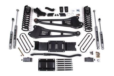 25-26 Ram 3500 4WD (Diesel) 4 Inch Radius Arm Suspension Lift Kit, 3 Inch Rear Lift, Block W/ OE Air Assist - NX2 Shocks BDS Suspension