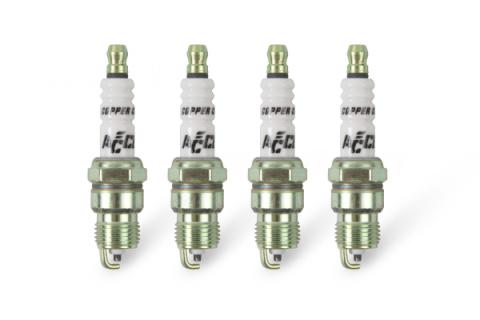 HP Copper Spark Plug Shorty 14MM Thread .460 In Reach Tapered Seat Non-Resistor 4 Pack ACCEL
