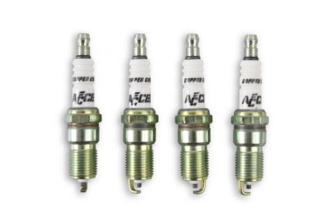 Hp Copper Spark Plug 14MM Thread .708 In Reach Tapered Seat 4 Pack ACCEL