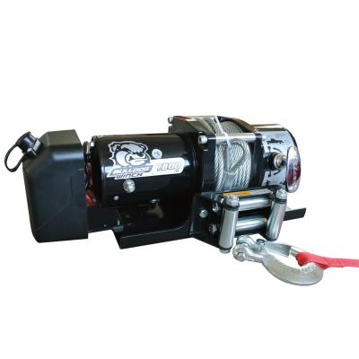 7,800 LB Trailer Winch 47.5 Foot Wire Rope Roller Fairlead Mount Plate Low Profile Bulldog Winch