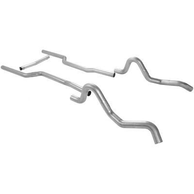 Crossmember-Back Exhaust System Fits 1964-1967 GM A-Bodies, 3.0 Inch Aluminized Pipe Kit Flowmaster