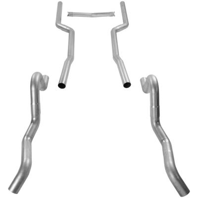 Crossmember-Back Exhaust System Fits 1964-1967 GM A-Bodies, 3.0 Inch Aluminized Pipe Kit Flowmaster