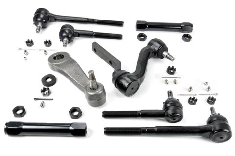 Steering Linkage Kit For 1968-1969 Camaro And 1968-1974 Nova W/ Manual Steering Idler Arm Pitman Arm Inner Tie Rods Outer Tie Rods And Billet Tie Rod Adjusters Ridetech
