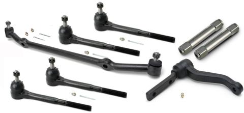 Steering Linkage Kit For 1978-1988 Monte Carlo Cutlass Idler Arm Center Link Inner Tie Rods Outer Tie Rods And Billet Tie Rod Adjusters Ridetech