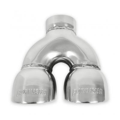 Exhaust Tip Exhaust Tip Dual 3.5 Inch Rolled Angle Polished SS Fits 2.50 Inch Tubing-Weld On Flowmaster