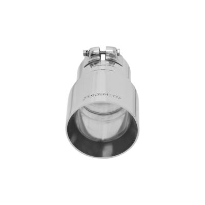 Exhaust Tip Exhaust Tip 4.00 Inch Angle Cut Polished SS Fits 3.00 Inch Tubing Clamp On Flowmaster