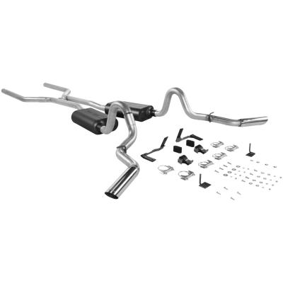 American Thunder Crossmember-Back Exhaust System Fits 1964-1972 Chevrolet El Camino And Gmc Sprint With V8 Engine, 2.5 Inch Aluminized Pipes Aggressive To Moderate Sound Flowmaster