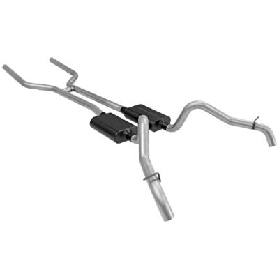 American Thunder Crossmember-Back Exhaust System Fits 1967-1968 Camaro And Firebird With V8 Engine 2.50 Inch Aluminized Steel Aggressive To Moderate Sound Flowmaster