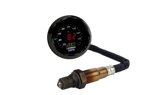 Classic Digital Wideband AFR Gauge Kit The Original Wideband Air/Fuel Ratio Gauge w/Bosch LSU 4.9 Sensor AEM Electronics