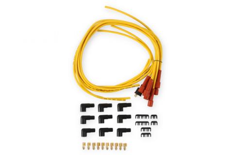 Spark Plug Wire Set- 7Mm-Super Stock-Copper Core-Universal Straight Boots Yellow 3008 Universal Fit ACCEL