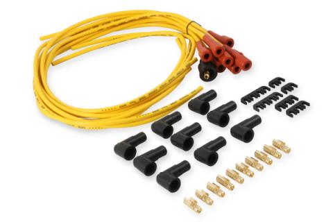 Spark Plug Wire Set- 7Mm-Super Stock-Copper Core-Universal Straight Boots Yellow 3008 Universal Fit ACCEL