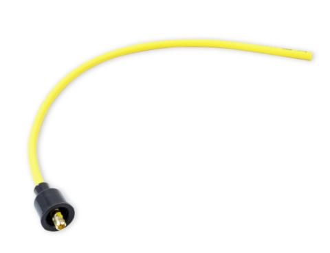 Spark Plug Wire Set 8MM Yellow With Orange Straight Boots 4038, Spark Plug Wires, Super Stock, Spiral Core, 8Mm, Yellow, Set ACCEL