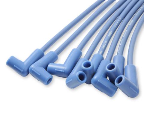 Spark Plug Wire Set- 8MM Blue Wire With Blue 90 Deg Boots 4041B, Spark Plug Wires, Super Stock, Spiral Core, 8Mm, Blue, Set ACCEL