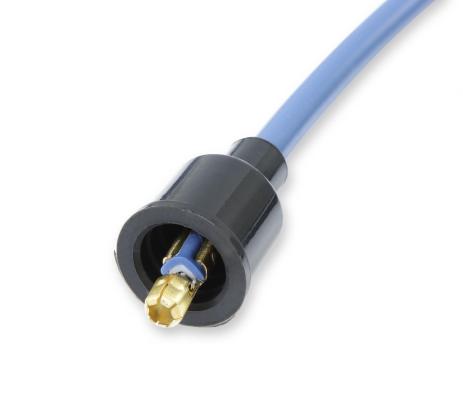 Spark Plug Wire Set- 8MM Blue Wire With Blue 90 Deg Boots 4041B, Spark Plug Wires, Super Stock, Spiral Core, 8Mm, Blue, Set ACCEL