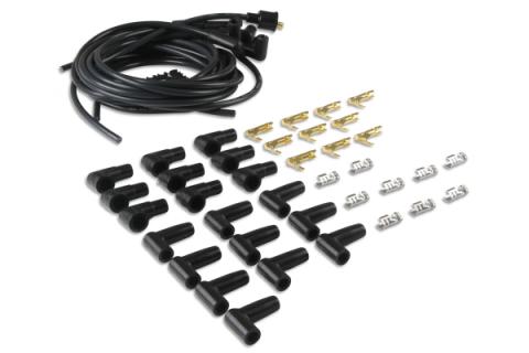 Spark Plug Wire Set- 8MM Black Wire With Black 90 Deg Boots 8MM Super Stock Graphite Core Universal Fit Spark Plug Wire Set Feature Graphite Rfi/Emi Suppression Technology ACCEL