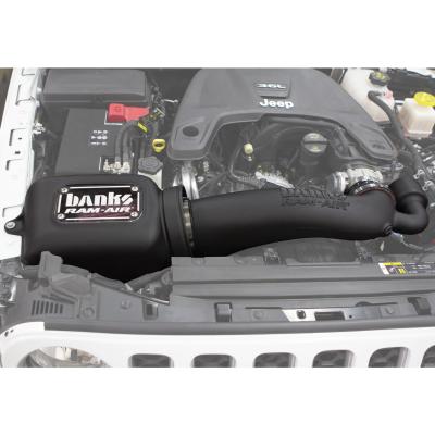 Ram-Air Intake System Oiled Filter for 18-24 Jeep Wrangler JL 3.6L and 20-24 Gladiator 3.6L Banks Power