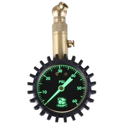 Air Pressure Gauge 3-60 PSI Glow In the Dark Analog Bulldog Winch