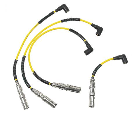 Super Stock Spiral Spark Plug Wire Set 7Mm, Vw Jetta 1.8/2.0, Yellow Super Stock Spiral Spark Plug Wire Set 7Mm, 84-07 Vw Jetta 1.8/2.0, Yellow ACCEL