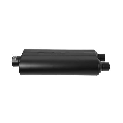 70 Series Chambered Muffler 70 Series 3.00 Center In 2.25 Dual Out Mild Sound Flowmaster