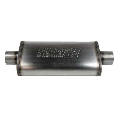 Flow Fx Muffler Flow Fx Muffler 3.00 Center In/3.00 Center Out Straight Through Performance Moderate Sound Stainless Steel Flowmaster