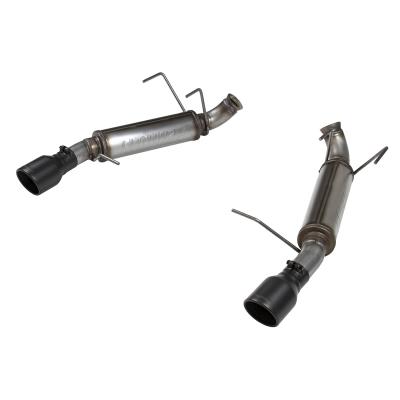 Flow Fx Axle-Back Exhaust System Fits 2011-2014 Ford Mustang 3.7-Liter, Flow Fx Axle-Back 2.5-Inch Stainless Steel Exhaust System, 4.0-Inch Black Ceramic Tips, Dual Out Rear Exit Flowmaster