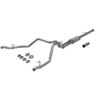 Flow Fx Cat-Back Exhaust System Fits 2019-2023 Silverado/Sierra 1500 6.2L V8 Flow Fx 3.5 Inch To Dual 2.5 Inch Cat-Back, Dual Rear Exit, Stainless Steel Exhaust System Flowmaster