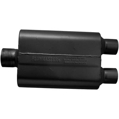 40 Series Chambered Muffler 40 Series Stainless Steel 3.00 Center In 2.50 Dual Out Aggressive Sound Flowmaster