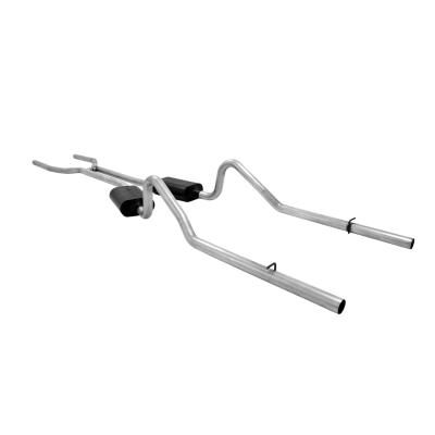 American Thunder Crossmember-Back Exhaust System 1968-1970 Mopar B-Bodies With V8 Engine, 2.5 Inch Stainless Steel Aggressive To Moderate Sound Flowmaster