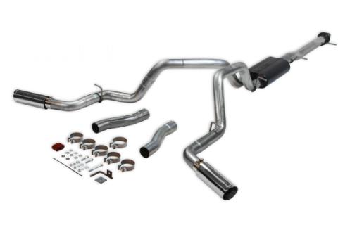 American Thunder Cat-Back Exhaust System Fits 2020-2026 GM 2500Hd/3500Hd With 6.6L Gas Engine, Crew Cab/Short Bed, Dual Out Rear/Dual Out Side, Polished Tips Aggressive To Moderate Sound Flowmaster