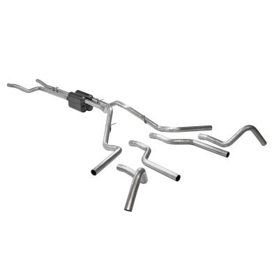 American Thunder Crossmember-Back Exhaust System Fits 1967-1972 Ford F-100/250/350 V8 With Side Tank, 2Wd Long Bed Only, 2.5 Inch 409 Stainless Steel, Dual Exit Flowmaster